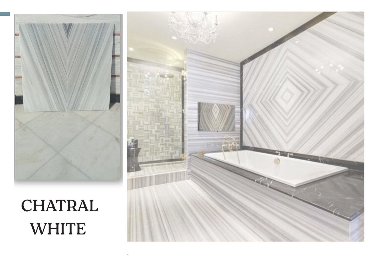 Chatral white marble installed