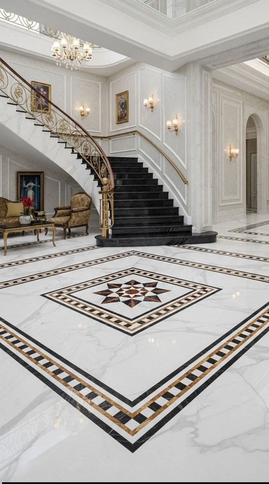 Marble hallway design