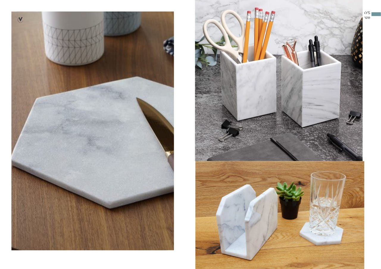 Marble kitchen countertop