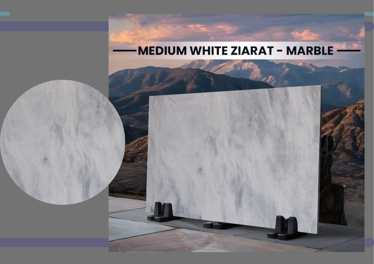 Ziarat white marble slab