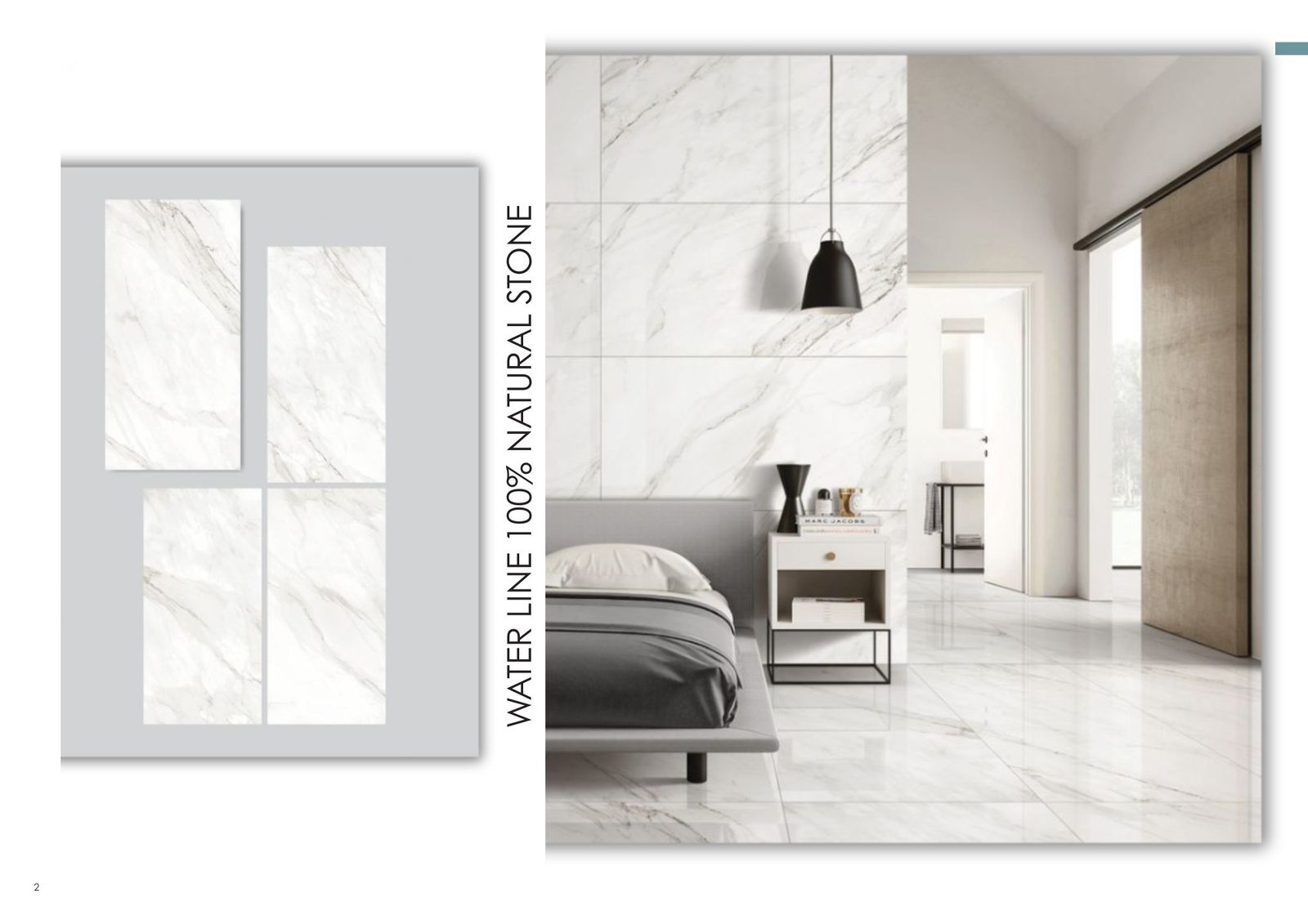 Water line pattern marble